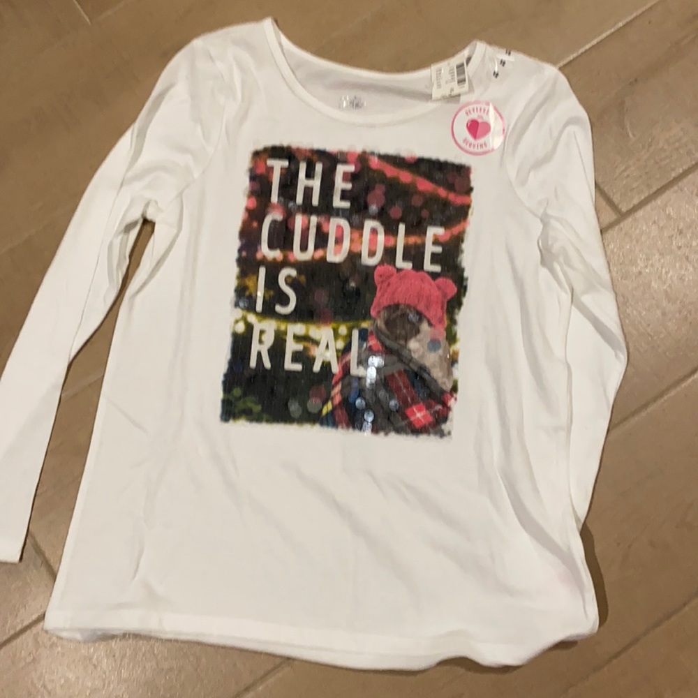 Justice reversible sequins girls shirt size 12